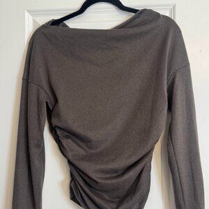 Womens Cinched Waist + Off Shoulder Top